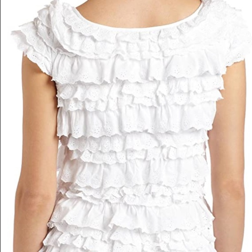 NWT French Connection Pandora Petal White Ruffle Dress - Picture 7 of 7